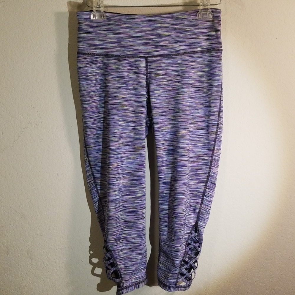 Ideology Space-dyed Crisscross Cropped Leggings